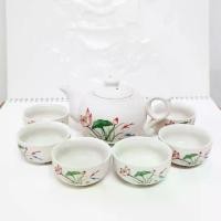 ราคา กาต้มน้ำ ชุดชงชา ชุดน้ำชา ถ้วยชา เซรามิค ชุดชงน้ำชาจีนโบราณ กาน้ำชา ถ้วยน้ำชาครบเช็ต (พร้อมส่ง) กาน้ำชา (1733227466339812365)
