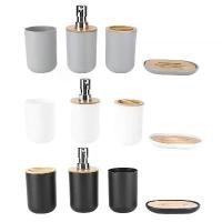 ราคา ชุดอุปกรณ์ห้องน้ำ 4 ชิ้น/ชุด ที่วางแปรงสีฟัน ถาด แก้วน้ำ ที่วางสบู่ ทำจากไม้ไผ่ กันน้ำ บ้านและโรงแรม (1733924328684881186)