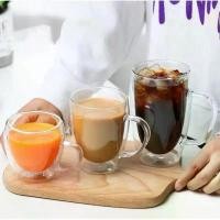 ราคา แก้วมัคแก้วสองชั้นพร้อมหูจับ แก้วกาแฟ แก้วนม แก้วน้ำ แก้วใส ทนความร้อน แก้วบอโรซิลิเกตสูง (1734235150546995046)