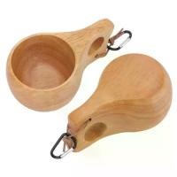 ราคา Naikehui Kitchen การออกแบบที่เป็นเอกลักษณ์ ทำด้วยมือ ถ้วยไม้ ไม้ยางพารา ลายไม้ แก้วน้ำ รูเดี่ยว พกพาได้ แก้วไม้ การดื่มกาแฟ (1734352523919066678)