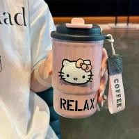 ราคา แก้วเก็บความเย็นสไตล์ Hello Kitty แบบเดียวกับ Xiaohongshu แก้วน้ำ Ins ความสวยงามสูง แก้วกาแฟสแตนเลส 316 พร้อมหลอด (1733984350923687169)