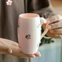 ราคา ผงแร่ธรรมชาติ งานทำมือ ดินเหนียวเซรามิก ลายดอกไม้ แก้วสไตล์อินส์ แก้วนม แก้วน้ำผลไม้ แก้วดีไซน์สร้างสรรค์ แก้วชาลายดอกไม้ แก้วกาแฟ (1734214200984307252)