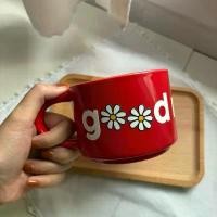 ราคา แก้วมัค แก้วกาแฟ เซรามิค สีแดง ลาย good morning ที่นิยมมากที่สุด (1734448311005512862)