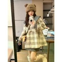 ราคา ชุดสูท Fufu นม, สำหรับผู้หญิง, คอลเลกชันฤดูใบไม้ร่วงและฤดูหนาวปี 2026, เสื้อโค้ทขนสัตว์ลายสก๊อตย้อนยุคลายสก๊อต, กระโปรงเข้าชุดกัน, ชุดสูทสองชิ้น, [Geeh] (1729948102210456005)