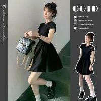 ราคา เดรสสีดำวินเทจฝรั่งเศส สไตล์เฮปเบิร์น เอวโค้ง เหมาะสำหรับฤดูร้อน สำหรับผู้หญิง มินิเดรส สวย ๆ เสือ ผ้า คน อ้วน เดรส ให้ นม (1731461930478175928)