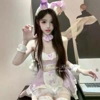 ราคา ชุดชั้นในเซ็กซี่รุ่นใหม่ ชุดบันนี่เกิร์ล หมวกหัวกระต่าย + เสื้อ + กระโปรงสั้น + กำไลมือ + ปลอกคอ + กางเกงในที + ถุงน่อง 7 ชิ้นเซ็ต สไตล์เซ็กซี่น่ารัก ชุดนอนผู้หญิง (1734335980737233923)