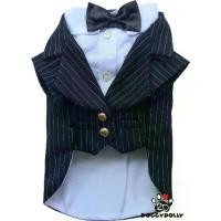 ราคา Pet clothes-Doggydolly ชุดเจ้าบ่าว เสื้อผ้าสัตว์เลี้ยง สุนัข หมาแมว สูท ทักซิโด้ สีดำขาว ขนาดไซส์ 1-9 โล F015 (1729845089921632618)
