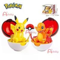 ราคา Pokemon Transformation Figure Pokeball ฟิกเกอร์ (Pikachu Charmander Squirtle Eevee) ของเล่นสําหรับเด็ก (1734094689266664866)