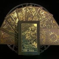 ราคา ไพ่ทาโรต์ฟอยล์ทอง ไพ่ทาโรต์ ไพ่ทาโรต์ปั๊มทอง พลาสติก PVC กันน้ำ ไพ่ทาโรต์ เกมกระดาน (1733097789177824686)