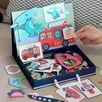 ราคา ของเล่นปริศนา แม่เหล็กฉาก DIY ของเล่นเด็ก ของเล่นเสริมพัฒนาการ2in1 จิ๊กซอว์ (1734334061648577835)