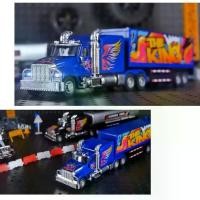 ราคา 【เก็บเงินปลายทาง】 โมเดลรถบรรทุก+พ่วง มีไฟมีเสียง วิ่งได้ระบบลานPULL BACK (ขนาดยาว 32.5cm) หัวรถเป็นเหล็ก รถของเล่น เล่นกับสเกล 1/64 ได้ 04 (1733469875565003917)