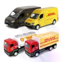ราคา พร้อมส่ง โมเดลรถเหล็ก รถตู้ รถบรรทุก รถไปรษณีย์ DHL มีลานวิ่งได้ เปิดประตูได้ สเกล1/48 พร้อมส่ง รถของเล่น 5430P # (1734282626621932810)