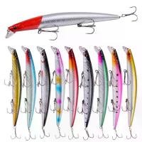 ราคา เหยื่อปลอม Minnow 18 ซม./23.5 กรัม เหยื่อตกปลา Minnow ยาวสำหรับงานทะเล เหยื่อตกปลาชายฝั่ง (1734051621612717654)