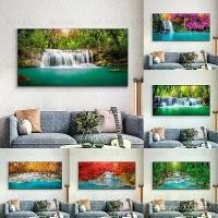 ราคา ภาพวาดผ้าใบสีเขียวลายภูมิทัศน์ธรรมชาติ น้ำตก ป่าไม้ โปสเตอร์ และงานศิลปะติดผนัง สำหรับห้องนั่งเล่นและตกแต่งบ้าน แบบไม่มีกรอบ MHUN (1734131577657984471)
