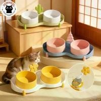 ราคา ชามอาหารสัตว์เลี้ยง ชามหมา ชามแมว ชามคู่+ต้นไม้ ที่ให้อาหาร ชามใส่อาหารแมวกันมด มีช่องใส่น้ำ กันมด (1733514211376072129)