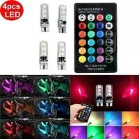 ราคา ไฟ LED รถยนต์, MA, ชุด 4 ชิ้น, T10 W5W, หลอด LED, RGB, พร้อมรีโมทคอนโทรล, 194 168 501, โคมไฟ LED แฟลช, ไฟอ่านหนังสือ, ขาว, แดง, เหลือง, 12V, ในสต็อก (1732737190577866340)