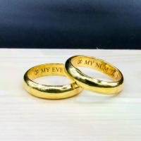 ราคา YHLG แหวนทองสลักชื่อ แหวนแต่งงาน [ยิงเลเซอร์] น้ำหนัก 1 สลึง กรณีเลเซอร์แจ้งเบอร์สำหรับติดต่อ (1734232310639985880)