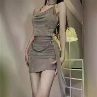 ราคา ชุดเดรสสายคล้องคอแบบรัดรูป กระโปรงสั้นหลังเว้า พร้อมเชือกผูกและโซ่/ริบบิ้น สไตล์สาวฮอต ใส่แล้วดูเพรียว เอวเข้ารูป น่ารักและเซ็กซี่ รุ่นใหม่ฤดูร้อน (1734146932680656540)