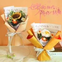 ราคา ช่อดอกไม้ถักโครเชต์ทำมือ, ช่อดอกกุหลาบและดอกทานตะวัน, ช่อดอกไม้ถัก, ของขวัญวันวาเลนไทน์, ของขวัญวันครู, มาพร้อมถุงของขวัญ ช่อ ดอกไม้ วาเลนไทน์ กระป๋อง วันวาเลนไทน์ ดอกกุหลาบ ริบบ (1734016274031544022)