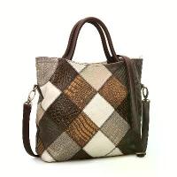 ราคา กระเป๋าหนังแท้ Cobbler Legend สำหรับผู้หญิง - ดีไซน์ลายปะติดปะต่อแบบชาติพันธุ์ ลายหนังจระเข้ สายสะพายไหล่ปรับได้และถอดออกได้ ปิดด้วยซิป หลายสี (เบจ/น้ำตาล/ขาว/ดำ) ซับในโพลีเอสเตอ (1733883315690833830)