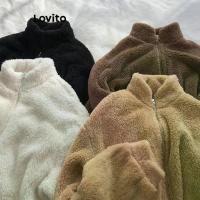 ราคา เสื้อโค้ทพื้นฐานสำหรับผู้หญิง, สไตล์ลำลอง, การออกแบบซิป, LNE29211 (แอปริคอท / น้ำตาล / สีกากีอ่อน / ดำ), เสื้อโปโลลำลอง Lovito (1731942153563375992)