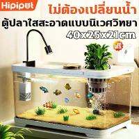 ราคา ตู้ปลา ตู้ปลาตั้งโต๊ะ ตู้ปลาเล็ก ตู้ปลาขนาดเล็ก ตู้ปลา 12 นิ้ว พร้อมไฟและปั๊มน้ำ การออกแบบที่มีฝาปิด ตู้ปลามีฝาปิด (1733187403027088839)