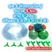 ราคา [COD] ชุดสายออกซิเจน, ชุดหัวพ่นทราย, หัวพ่นทราย, สายยาง, ตัวเชื่อมออกซิเจน, หัวพ่นทรายขนาดใหญ่ 5 ซม. 5 หัวสำหรับเลี้ยงปลา เลี้ยงกุ้ง บ่อปลา ตู้ปลา บ่อเลี้ยงกุ้ง (1733099096580129832)