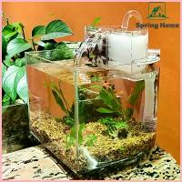 ราคา ตู้ปลา 6 นิ้ว พร้อมตัวปั้ม อ่างปลา ตู้เลี้ยงปลา อ่างเลี้ยงปลา 20.8*19.5*20cm ตู้ปลาขนาดเล็ก อ่างปลาพลาสติก ตู้ปลาเขตร้อน #สัตว์เลี้ยงตัวโปรด (1734274597961107436)