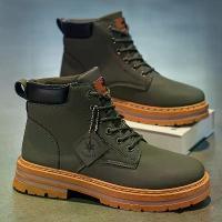 ราคา รองเท้าบูทหุ้มข้อผู้ชาย ลำลอง อเนกประสงค์ ผูกเชือก เหมาะสำหรับกิจกรรมกลางแจ้ง เดินป่า และชุดลำลอง หนังเทียมทนทาน พื้นรองเท้ากันลื่น (1731087124437239964)