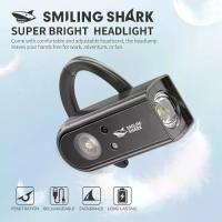 ราคา 【TD 0245】ไฟฉายคาดศีรษะ SMILING SHARK ไฟ LED 4 โหมด เซ็นเซอร์อัจฉริยะ พร้อมหูแม่เหล็กสำหรับติดหมวกนิรภัย เหมาะสำหรับตกปลา ชาร์จผ่านพอร์ต Type C และใช้งานกลางแจ้ง เช่น ปั่นจักรยาน (1733711187659031912)