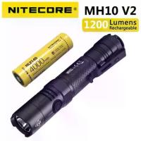 ราคา ชำระเงินสด สินค้าพร้อมส่ง NITECORE MH10 V2 LED 1200 Lumens CREE XP-L2 V6 LEDไฟฉายNL2140 4000mAhแบตเตอรี่ (1731321027353151156)