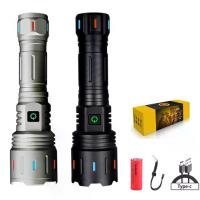 ราคา ไฟฉาย LED พร้อมโคมไฟฟลูออเรสเซนต์ แสงแรง เหมาะสำหรับกิจกรรมกลางแจ้ง ชาร์จผ่าน USB‑C (1734409057164166470)