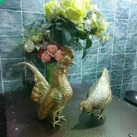 ราคา ไก่แจ้คู่ผัวเมียทองเหลืองแฮนด์เมด ELS งานหล่อทองเหลืองแท้ ขนาดตัวผู้ 21 x 24.5 ขนาดตัวเมีย 20 x 16 ของตกแต่งบ้าน สวยงาม เรียกทรัพย์เขี่ยเงินเข้าบ้าน Cast brass chicken (1729562297248090323)