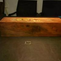 ราคา ของสะสมโบราณ, ของเบ็ดเตล็ด, ไม้พะยูงสีเหลืองหายากพร้อมเปลือกหอยหลากสีฝัง, กล่องเลื่อนภาพยิ้ม, ของตกแต่งบ้าน (1732314986309911972)