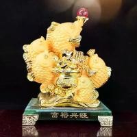 ราคา ☁ปลาหลีฮื้อ ปลามงคลมงคล ปลาโชคลาภ 5 ตัว ล้อมกระถางสมบัติ ของขวัญวันเกิด ของตกแต่งบ้าน เสริมโชคลาภ ☞ (1734375332351673707)