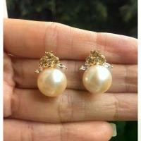 ราคา ต่างหูมุกแท้ south sea ประดับพลอยแท้ สวย หรูหรามากๆค่ะ ขายร้อน (1734369908823721089)