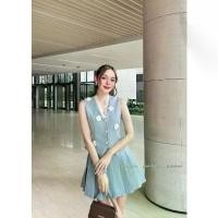 ราคา French Korea ชุดSetกระโปรงจีบสั้นใส่ทำงาน สีฟ้าคราม Rami ชุดSetเสท้อสูทแขนกุดแต่งดอกไม้3D+กระโปรงจีบสั้น (1734037178686670696)