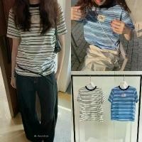 ราคา I2920 เสื้อยืดแขนสั้นคอกลม ลายขวาง แต่งโลโก้ที่อกแฟชั่นเกาหลี TAG KOREA คําแนะนําผลิตภัณฑ์ใหม่ของเดือนนี้ กล้าม มี บรา โชว์ หลัง สายเดี่ยว ลูกไม้ ไม่ต้อง รีด (1731778132696532913)