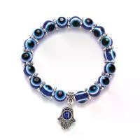 ราคา Turkey Lucky Evil Eye Bracelet for Men and Women Blue Evil Eye Butterfly Palm Pendant Bead Bracelet Handmade Charm Bracelet evil eye (1733251064746379035)
