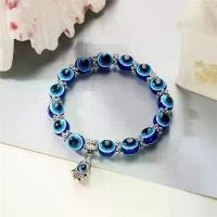 ราคา Wan Nat Dan Duang Brand Evil Eye Charm Bracelet, Blue Evil Eye Bracelet, Fatimas Hand Design from Turkey, for Protection and Destiny, Evil Eye (1734218784295978483)