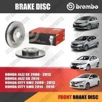 ราคา สปอตสินค้า Brembo จานเบรค หน้า ดิสก์หลัง HONDA JAZZ, GE, GK, HONDA CITY GM2, GM6 ฮอนด้า แจ๊ส, ฮอนด้า ซิตี้ (จำนวน 1 คู่ = 2 ใบ) (1733744692448887996)