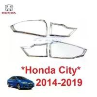 ราคา ยึดรูปแบบเดียวกัน สีชุบ ครอบไฟท้าย ฮอนด้า ซิตี้ Honda City 2014 2015 2016 2017 2018 ครอบ ฝาท้าย ไฟ ชุบโครเมี่ยม แต่งรถ (1731332395544840003)