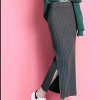 ราคา 2026กระโปรงทรงดินสอเอวสูง สำหรับผู้หญิง กระโปรง Midi ถักหนา ผ่าด้านหน้า รัดรูป อบอุ่น เหมาะสำหรับฤดูใบไม้ร่วงและฤดูหนาว ชุด จีน (1733419914384869300)