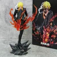 ราคา 2025 One Piece Figure Demon Sanji Standing Demon Kick Red Blue Special Effects Sanji Black Foot Shogitsushi Model Display (1733098890666149338)