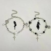 ราคา European and American Cross-Border Hot-Selling Punk Hollow Five-Pointed Star Bracelet for Couples and Besties Handmade Guitar Heart-Shaped Jewelry (1733442696893203771)