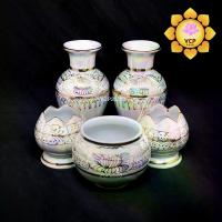 ราคา หัวพระไทยชุดหน้าพระ ลายไทย มุกทอง (ขนาดเล็ก) (แจกัน, กระถางธูป, เชิงเทียน) (1734382216993866787)
