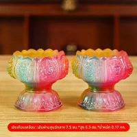 ราคา ชุดอุปกรณ์บูชาพุทธศาสนาครบชุด: เชิงเทียนแก้ว, กระถางธูป, จานบูชา, ตะเกียงน้ำมัน, แจกัน, ถ้วยน้ำสำหรับการบูชาที่บ้าน (1733019954252055772)
