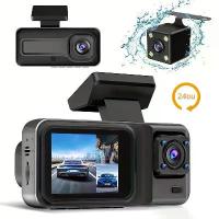 ราคา 3 Channel Dash Cam for Car Camera Black Box 3Ch/2Ch 1080P Rear View Video Recorder Camera for Car DVR Car Accessories (1733187356702246515)