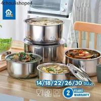 ราคา Meier ชุดหม้อต้มสแตนเลส 5 ใบ หม้อแขก หม้อแขกชุด หม้อแขกใบใหญ่ หม้อแขกสแตนเลส หม้อชุด Pot Set (1731217345652687950)