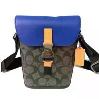 ราคา กระเป๋าสะพาย COACH C6845 TRACK SMALL FLAP CROSSBODY IN COLORBLOCK SIGNATURE CANVAS (QBPEM) (1733780952130619195)